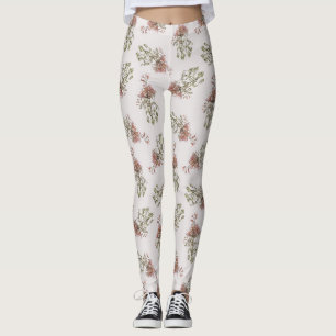 Warme bloesem harmonie bloemmotief leggings