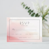 Warme Blos Waterverf RSVP Kaartje (Staand voorkant)