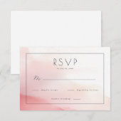 Warme Blos Waterverf RSVP Kaartje (Voorkant / Achterkant)