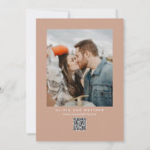 Warme Blush Romantische Trouwdag | Moderne Foto &  Save The Date (Achterkant)