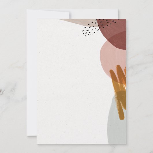 Warme Boho Abstracte Viering van het Levensmonumen Kaart (Achterkant)