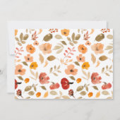 Warme Boho herfst Kleine Pompoen Eerste Verjaardag Kaart (Achterkant)