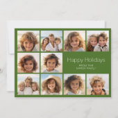 Warme Boho kleur Retro Stripes - 10 foto Feestdagenkaart (Voorkant)