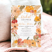 Warme Boho pompoen floral herfst vrijgezellenfeest Kaart