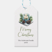 Warme Boho Scandinavische Kerstavond Gift Tag Cadeaulabel (Voorkant)