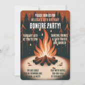 Warme Bos Houtvuur Feestje Kaart (Voorkant)