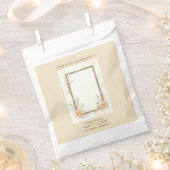 Warme botanische beige bruiloft bedankzakje (Geknipt)