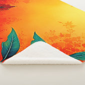 Warme botanische bloei sherpa deken (3/4)