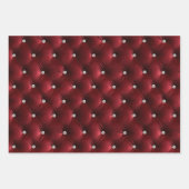 Warme Bourgogne Floral Faux Velvet Inpakpapier Vel (Voorkant)