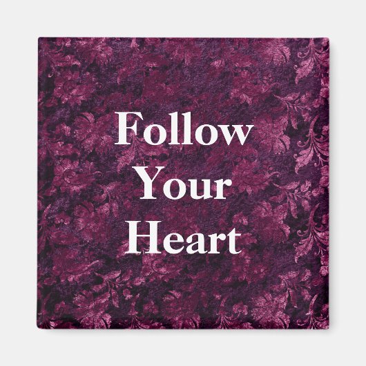 warme bourgondische bloem magneet (Voorkant)