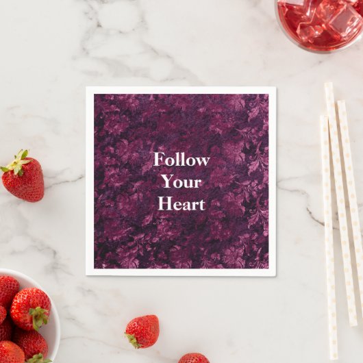 warme bourgondische bloem servet (Insitu)