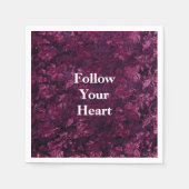 warme bourgondische bloem servet (Voorkant)