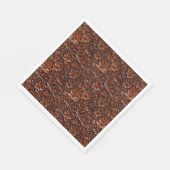 Warme bruine bloemen servet (Hoek)