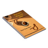 Warme bruine Tasbih-bureaubladscène Notitieboek (Rechterzijde)