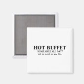 Warme buffet beschikbaar de hele dag. Eet zoveel a Magneet (Voorkant / Achterkant)