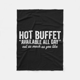 Warme buffet beschikbaar de hele dag eet zoveel al fleece deken