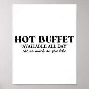 Warme buffet beschikbaar de hele dag eet zoveel al poster