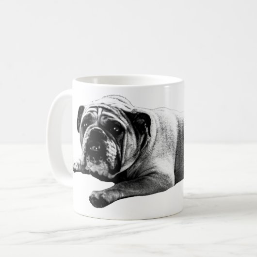 Warme Bulldog ochtend Koffiemok (Voorkant links)