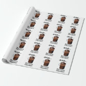 Warme Cacao Chocolade Verjaardag Cadeaupapier (Uitgerold)