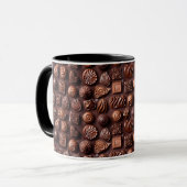 Warme Cacao Chocolade Verslaafde Grappige Humor Mo Mok (Voorkant links)