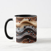 Warme Cacao Chocolade Verslaafde Grappige Humor Mo Mok (Links)
