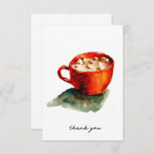 warme cacao en marshmallows bedankkaart (Voorkant / Achterkant)