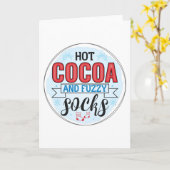 Warme Cacao en Zachte Sokken Kaart (Gele Bloem)