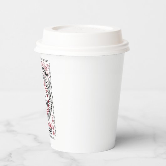 warme cacao kerstfeest papieren bekers (Links)