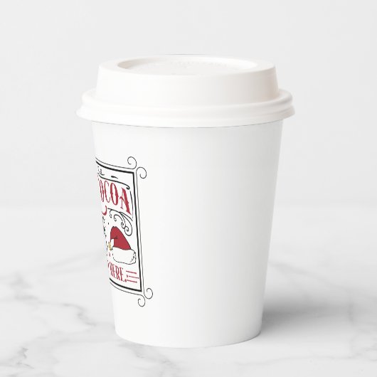 warme cacao kerstfeest papieren bekers (Links)