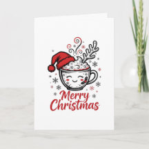 Warme Cacao Kerstkaart Gezellige Wintervakantie