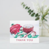 Warme Cacao & Kerststok | KerstDank Je Briefkaart (Staand voorkant)