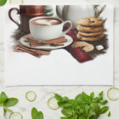 Warme Cacao & Koekje Theedoek (Gevouwen)