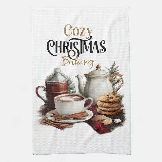 Warme Cacao & Koekje Theedoek (Verticaal)