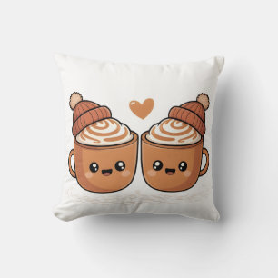 Warme Cacao Koppel Kussen – Cute Gezellige Winter 