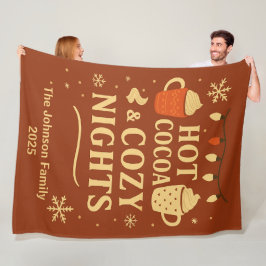 Warme Cacao & Koude Winteravonden Gezinsdeken Fleece Deken