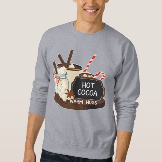 Warme Cacao Warme Knuffels (1) Retro Kerst Kunst Trui (Voorkant)