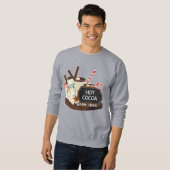 Warme Cacao Warme Knuffels (1) Retro Kerst Kunst Trui (Voorkant volledig)