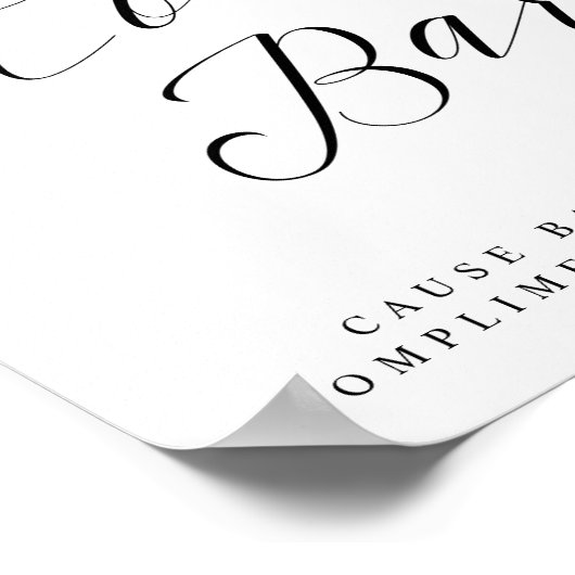 Warme Cacaobar Chic Bruidsjonkerfeest of Trouwfees Poster (Hoek)