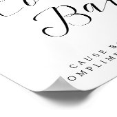 Warme Cacaobar Chique Bruidsfeest of Trouwfeest Bo Poster (Hoek)