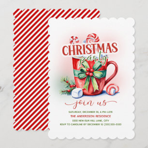 Warme Cacaocandy Cane Kerstfeest Kaart