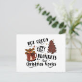 Warme Cacaodeken En Kerstfilms Schattig Briefkaart (Staand voorkant)