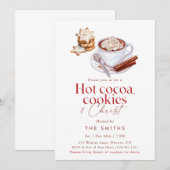 Warme Cacaokoekjes & Kerst Kerstfeest Kaart (Voorkant / Achterkant)
