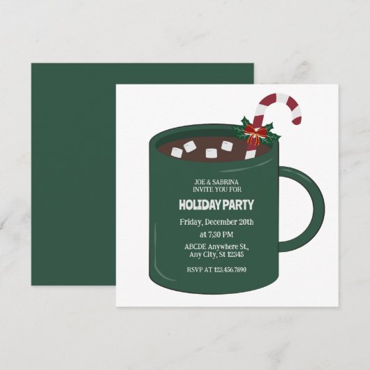 Warme cacaomok  kaart (Voorkant / Achterkant)