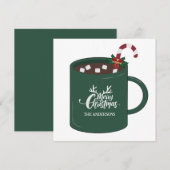 Warme cacaomok kerst feestdagenkaart (Voorkant / Achterkant)