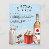 Warme Cacaoreep met Rum Chocolade Recept Briefkaart (Voorkant)