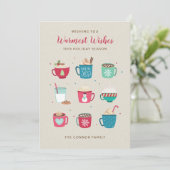 Warme Cacaowensen Niet-Fotografische Kerstkaart Kaart (Staand voorkant)