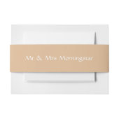 Warme Caramel Brown Uitnodigingen Wikkel (Voorkant Voorbeeld)