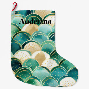 Warme Chic Sage Green Mint Grote Kerstsok