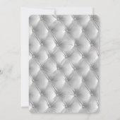 Warme Chic Zachte Grijs Faux Velvet Wedding Kaart (Achterkant)