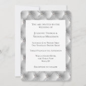 Warme Chic Zachte Grijs Faux Velvet Wedding Kaart (Voorkant)
